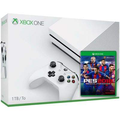 Microsoft Xbox One S 1Tb White + PES 2018 (русская версия)
