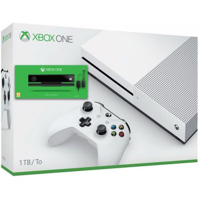 Microsoft Xbox One S 1Tb White + Adapter Kinect + Kinect