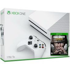 Microsoft Xbox One S 1Tb White + Call of Duty: WWII (русская версия)