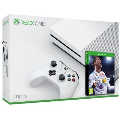 Microsoft Xbox One S 1Tb White + FIFA 18 (русская версия)