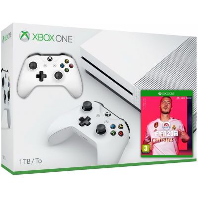 Microsoft Xbox One S 1Tb White + FIFA 20 (русская версия) + доп. Wireless Controller with Bluetooth (White)