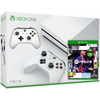 Microsoft Xbox One S 1Tb White + FIFA 21 (русская версия) + доп. Wireless Controller with Bluetooth (White)