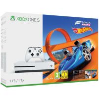 Microsoft Xbox One S 1Tb White + Forza Horizon 3 (русская версия) + Hot Wheels (русская версия)