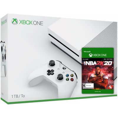 Microsoft Xbox One S 1Tb White + NBA 2K20 (ваучер на скачивание)