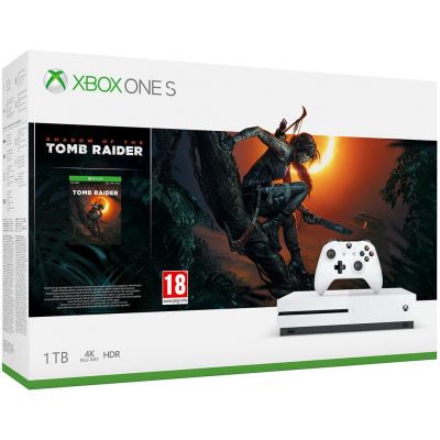 Microsoft Xbox One S 1Tb White + Shadow of the Tomb Raider (русская версия)