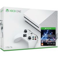 Microsoft Xbox One S 1Tb White + Star Wars: Battlefront II (русская версия)
