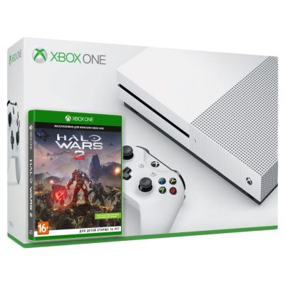 Microsoft Xbox One S 1Tb White + Halo Wars 2 (русская версия)