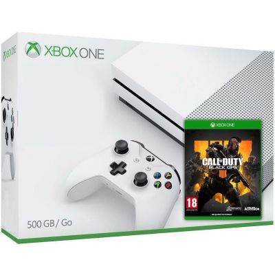 Microsoft Xbox One S 500Gb White + Call of Duty: Black Ops 4 (русская версия)