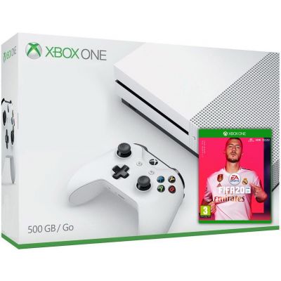 Microsoft Xbox One S 500Gb White + FIFA 20 (русская версия)