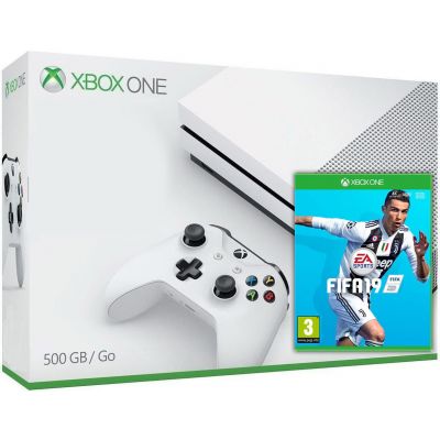 Microsoft Xbox One S 500Gb White + FIFA 19 (російська версія)