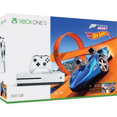 Microsoft Xbox One S 500Gb White + Forza Horizon 3 (русская версия) + Hot Wheels (русская версия)