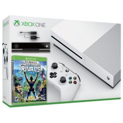 Microsoft Xbox One S 500Gb White + Kinect Sports Rivals (русская версия) + Adapter Kinect + Kinect 