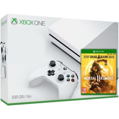Microsoft Xbox One S 500Gb White + Mortal Kombat 11 (русские субтитры)