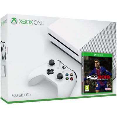 Microsoft Xbox One S 500Gb White + PES 2019 (русская версия)