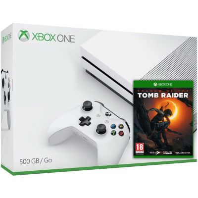 Microsoft Xbox One S 500Gb White + Shadow of the Tomb Raider (русская версия)