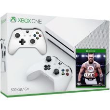 Microsoft Xbox One S 500Gb White + UFC 3 (русская версия) + доп. Wireless Controller with Bluetooth (White)