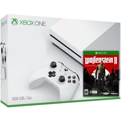 Microsoft Xbox One S 500Gb White + Wolfenstein II: The New Colossus (русская версия)