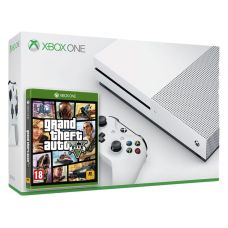 Microsoft Xbox One S 500Gb White + GTA V (русские субтитры)