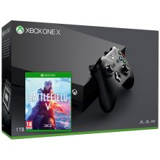 Microsoft Xbox One X 1Tb + Battlefield V (ваучер на скачування) (російська версія)