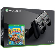 Microsoft Xbox One X 1TB + Crash Team Racing Nitro-Fueled (англійська версія) + дод. Wireless Controller with Bluetooth (Black)