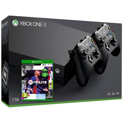 Microsoft Xbox One X 1Tb + FIFA 21 (русская версия) + доп. Wireless Controller with Bluetooth (Black)