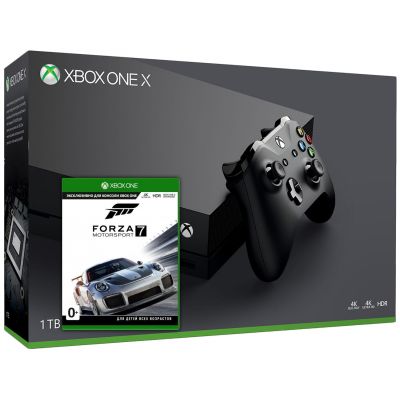 Microsoft Xbox One X 1Tb + Forza Motorsport 7 (ваучер на скачивание) (русская версия)