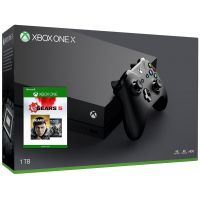 Microsoft Xbox One X 1Tb + Gears 5 + Gears 4 (ваучер на скачивание) (русская версия)