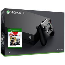 Microsoft Xbox One X 1Tb + Gears 5 + Gears 4 (ваучер на скачування) (російська версія)