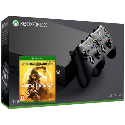 Microsoft Xbox One X 1Tb + Mortal Kombat 11 (російські субтитри) + дод. Wireless Controller with Bluetooth (Black)