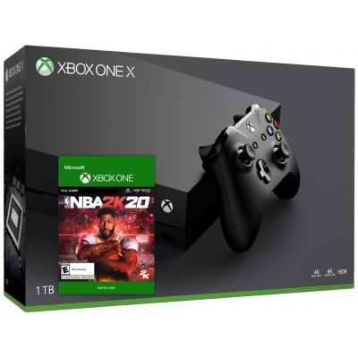 Microsoft Xbox One X 1Tb + NBA 2K20 (ваучер на скачивание)