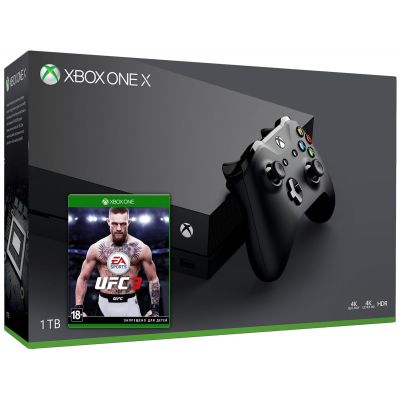 Microsoft Xbox One X 1Tb + UFC 3 (русская версия)
