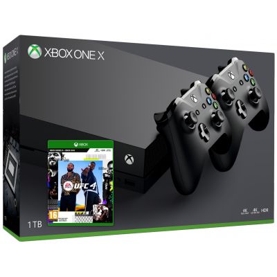 Microsoft Xbox One X 1Tb + UFC 4 (російська версія) + дод. Wireless Controller with Bluetooth (Black)