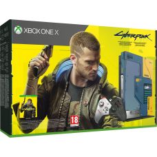 Microsoft Xbox One X 1Tb Cyberpunk 2077 Limited Edition + Игра Cyberpunk 2077 (Б/У)