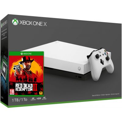 Microsoft Xbox One X 1Tb Robot White Special Edition + Red Dead Redemption 2 (русская версия)