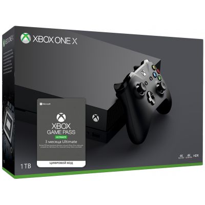 Microsoft Xbox One X 1Tb + Xbox Game Pass Ultimate (3 месяца)