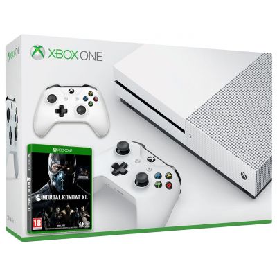 Microsoft Xbox One S 500Gb White + Mortal Kombat XL (русская версия) + доп. Wireless Controller with Bluetooth (White)