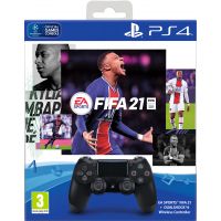 FIFA 21 (русская версия) (PS4) + Sony DualShock 4 Version 2 (black)