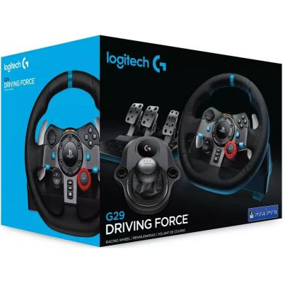 Комплект 3 в 1 Руль и педали Logitech G29 Driving Force Racing Wheel + Рычаг переключения передач Logitech G Driving Force Shifter
