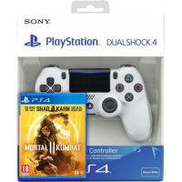Mortal Kombat 11 (російські субтитри) (PS4) + Sony DualShock 4 Version 2 (white)