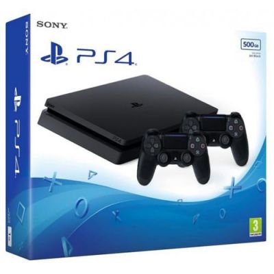 Sony Playstation 4 Slim 500Gb + DualShock 4 (Version 2) (black)