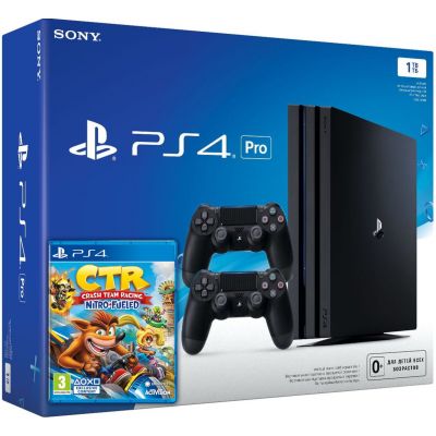Sony Playstation 4 PRO 1Tb + Crash Team Racing Nitro-Fueled + DualShock 4 (Version 2) (black)