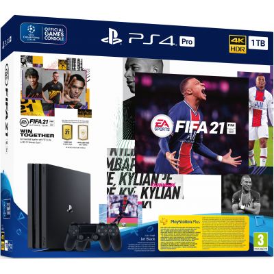 Sony Playstation 4 PRO 1Tb + FIFA 21 (русская версия) + DualShock 4 (Version 2) (black)