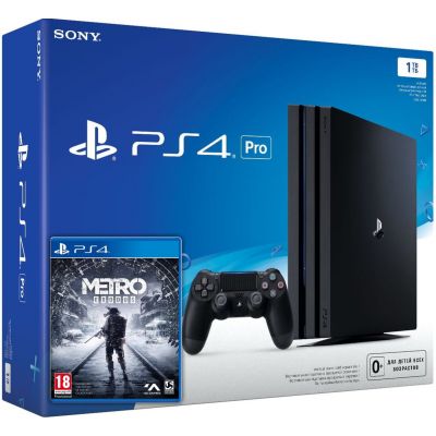 Sony Playstation 4 PRO 1Tb + Metro Exodus / Исход (русская версия)