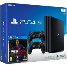 Sony Playstation 4 PRO 1Tb + Pro Evolution Soccer 2019 (русская версия) + DualShock 4 (Version 2) (black)