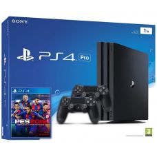 Sony Playstation 4 PRO 1Tb + PES 2018 (російська версія) + DualShock 4 (Version 2) (black)