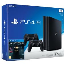 Sony Playstation 4 PRO 1Tb + Injustice 2 (русская версия) + DualShock 4 (Version 2) (black)