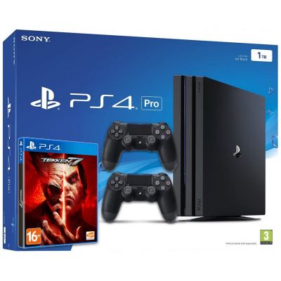 Sony Playstation 4 PRO 1Tb + Tekken 7 (русская версия) + DualShock 4 (Version 2) (black)