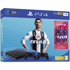 Sony Playstation 4 Slim 1Tb + FIFA 19 (русская версия) + DualShock 4 (Version 2) (black)