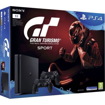 Sony Playstation 4 Slim 1Tb + Gran Turismo Sport (русская версия) + DualShock 4 (Version 2) (black)
