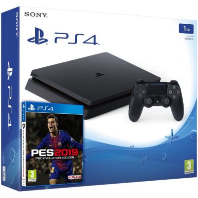 Sony Playstation 4 Slim 1Tb + Pro Evolution Soccer 2019 (русская версия)